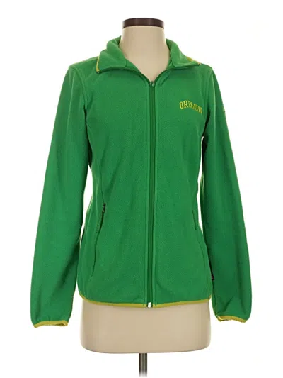 Pre-owned Columbia Zip Up Hoodie In Green