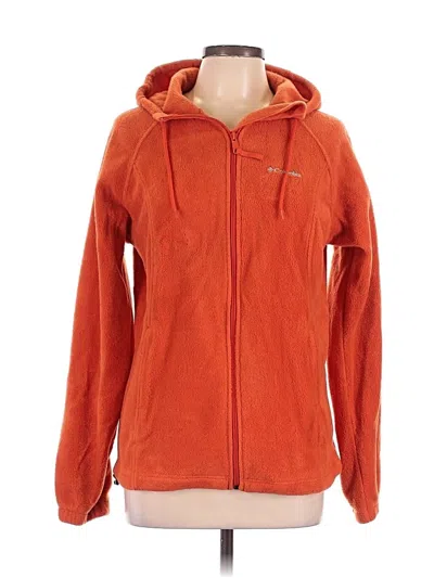 Pre-owned Columbia Zip Up Hoodie In Orange