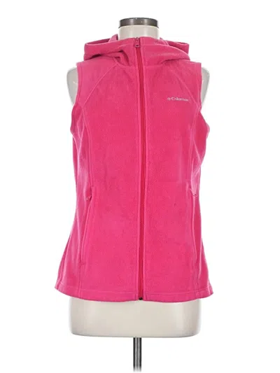 Pre-owned Columbia Zip Up Hoodie In Pink