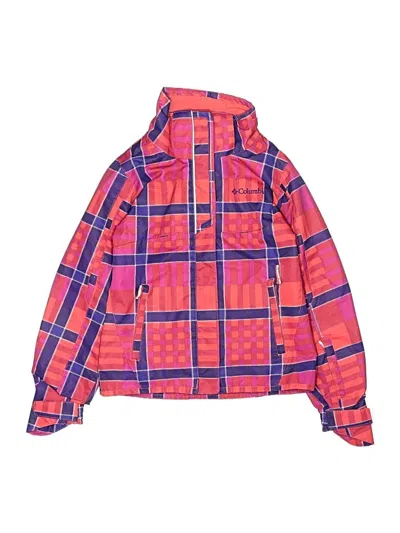 Pre-owned Columbia Kids' Zip Up Hoodie In Pink