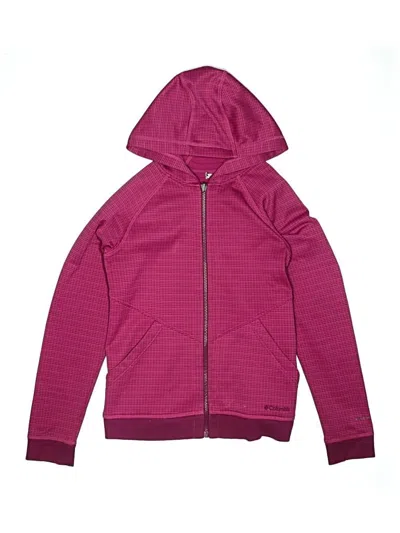 Pre-owned Columbia Kids' Zip Up Hoodie In Pink