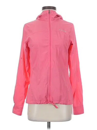 Pre-owned Columbia Zip Up Hoodie In Pink