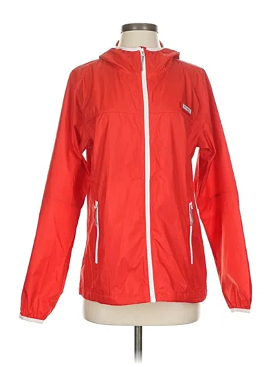 Pre-owned Columbia Zip Up Hoodie In Red