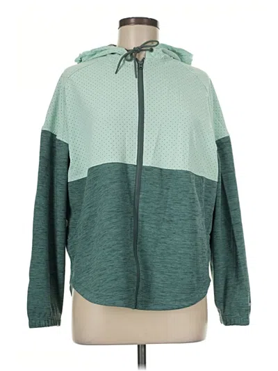 Pre-owned Columbia Zip Up Hoodie In Teal