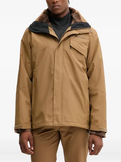 Columbia Zipped Reversible Hooded Jacket In Brown