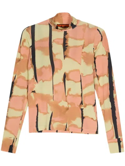 Colville Abstract-print Jersey T-shirt In Yellow/pink/black