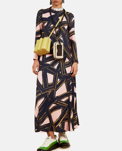 Colville Bell Midi Dress In Pink