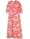Colville Cocoon Abstract-pattern Dress In Orange