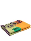 Colville Colourblock Design Blanket In Grün