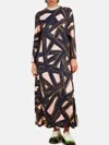 Colville Abstract-print Maxi Dress In Pink