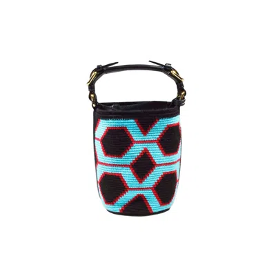 Colville Geometric Pattern Cotton Bucket Bag
