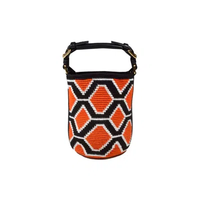 Colville Geometric Patterned Cotton Bucket Bag