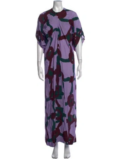 Pre-owned Colville Printed Long Dress W/ Tags In Purple