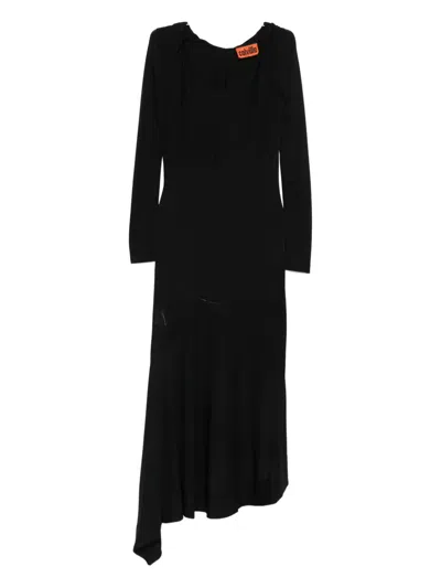 Colville Shing-a-ling Asymmetric Long-sleeve Dress In Black