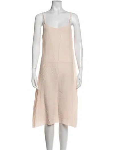 Pre-owned Colville Silk Midi Length Dress In Pink