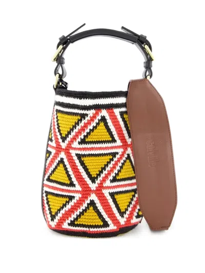 Colville Small Triangle Clutch Bag In Yellow