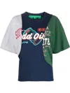 Colville Upcycled Patchwork T-shirt In Blue