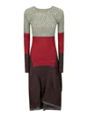 Colville Multicolor Wing Knit Dress In White