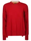 Colville Asymmetric Crew Neck Sweater In Red