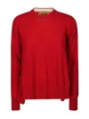 Colville Asymmetric Crew Neck Sweater In Red