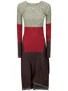 Colville Multicolor Wing Knit Dress In Red