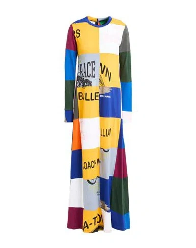 Colville Woman Maxi Dress Yellow Size L Cotton In Multi