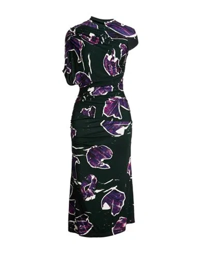 Colville Woman Midi Dress Dark Green Size M Viscose, Elastane In Brown