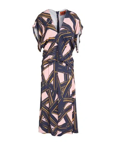 Colville Woman Midi Dress Navy Size 6 Viscose In Blue