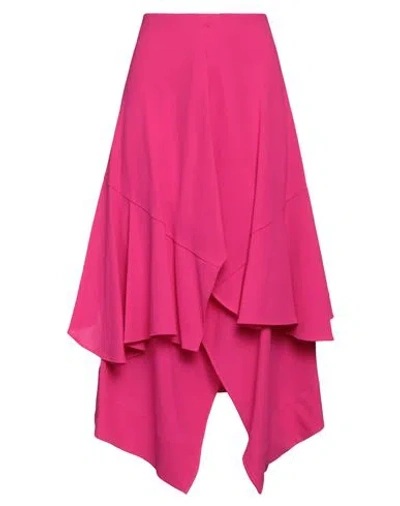 Colville Woman Midi Skirt Fuchsia Size 4 Virgin Wool In Pink