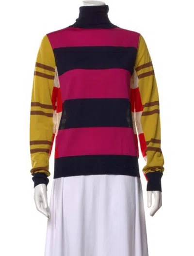 Pre-owned Colville Wool Striped Sweater In Pink