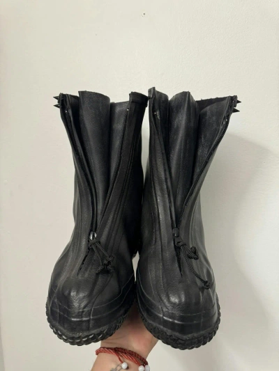 Pre-owned Combat Boots X Military Vintage 1980s Spike Waterproof Dune Boots In Black
