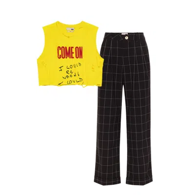 Come On Black / Yellow Tartan Rise In Multi