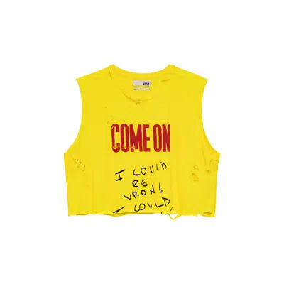 Come On Men's Yellow / Orange Tear Me Apart T-shirt In Yellow/orange