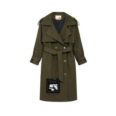 Come On Women's Love Trench Militar Green