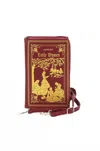 Comeco Inc Women's Little Women Book Wristlet Or Crossbody Bag In Burgundy