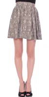 Comeforbreakfast Gray Mini Short A-line Women's Skirt In Gray