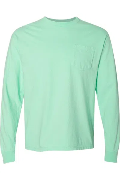 Comfort Colors Garment-dyed Heavyweight Long Sleeve Pocket T-shirt In Multi