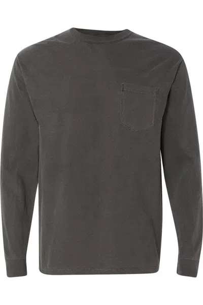 Comfort Colors Garment-dyed Heavyweight Long Sleeve Pocket T-shirt In Multi