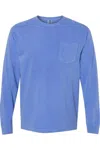 COMFORT COLORS GARMENT-DYED HEAVYWEIGHT LONG SLEEVE POCKET T-SHIRT