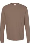 Comfort Colors Garment-dyed Heavyweight Long Sleeve T-shirt In Brown