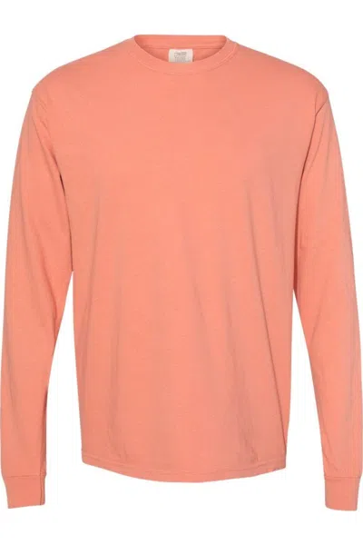 Comfort Colors Garment-dyed Heavyweight Long Sleeve T-shirt In Brown