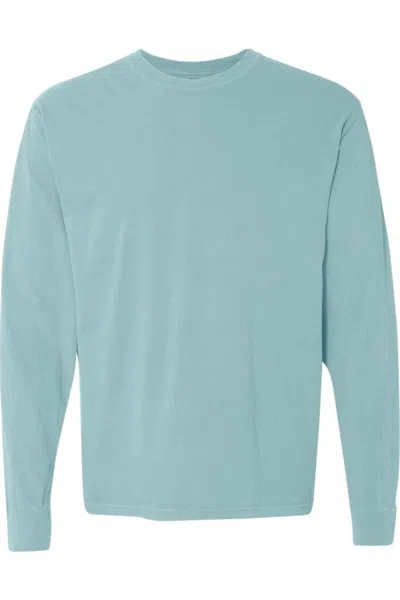 Comfort Colors Garment-dyed Heavyweight Long Sleeve T-shirt In Green