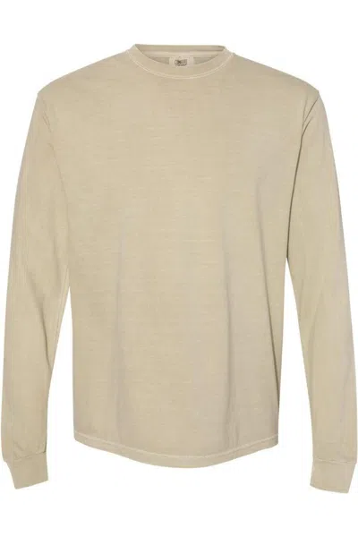 Comfort Colors Garment-dyed Heavyweight Long Sleeve T-shirt In Green