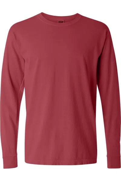 Comfort Colors Garment-dyed Heavyweight Long Sleeve T-shirt In Pink
