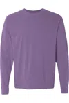 Comfort Colors Garment-dyed Heavyweight Long Sleeve T-shirt In Purple