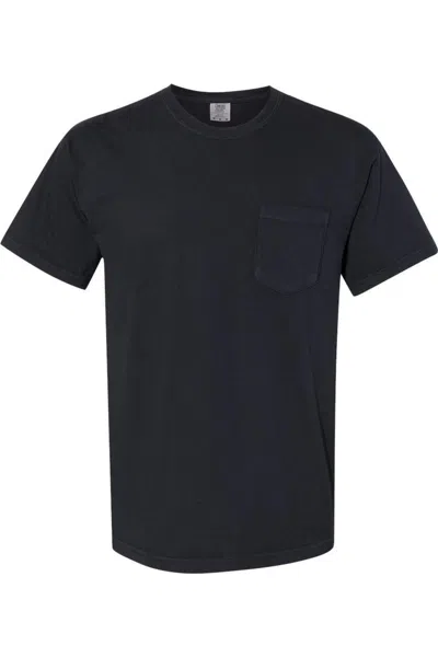 Comfort Colors Garment-dyed Heavyweight Pocket T-shirt In Black
