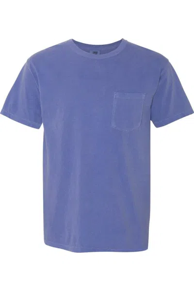Comfort Colors Garment-dyed Heavyweight Pocket T-shirt In Blue