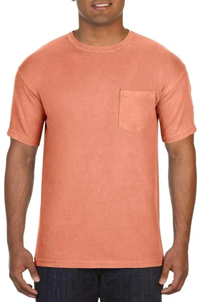 Comfort Colors Garment-dyed Heavyweight Pocket T-shirt In Brown