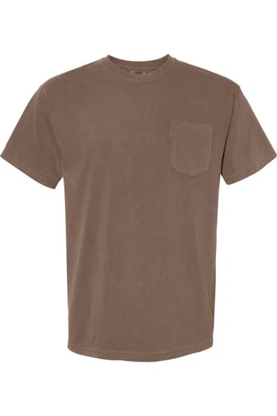 Comfort Colors Garment-dyed Heavyweight Pocket T-shirt In Brown