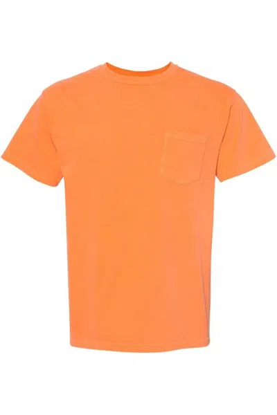 Comfort Colors Garment-dyed Heavyweight Pocket T-shirt In Orange